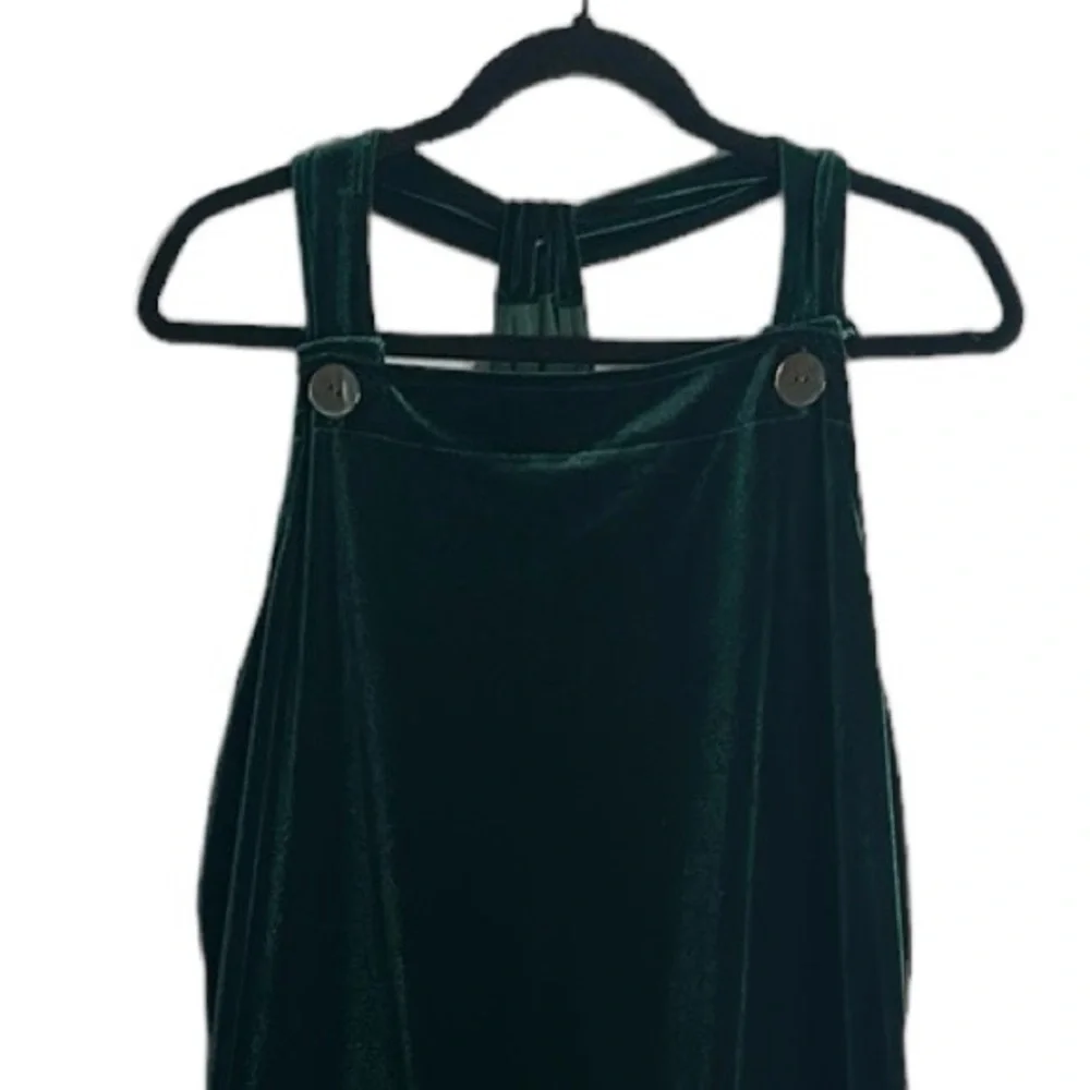 Carol Anderson green velvet midi dress size large - Picture 4 of 8